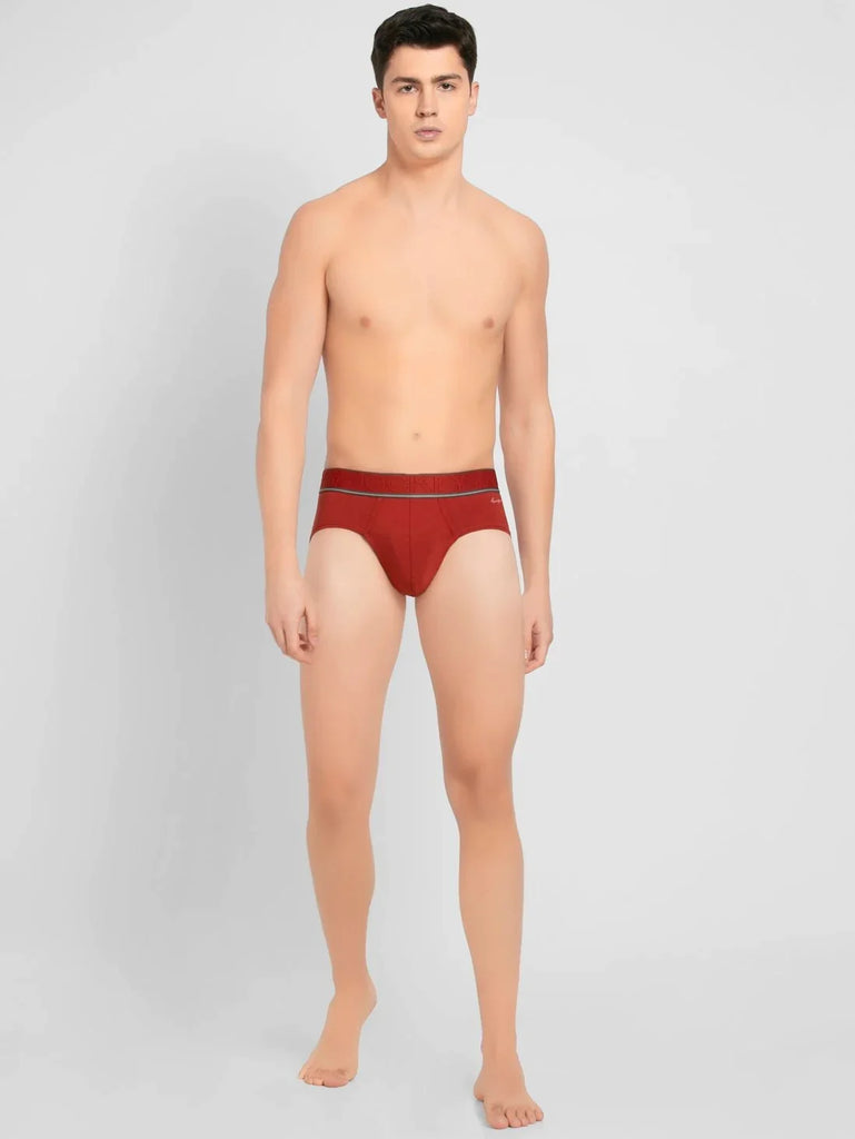 Cinnabar Jockey Solid Brief For Men