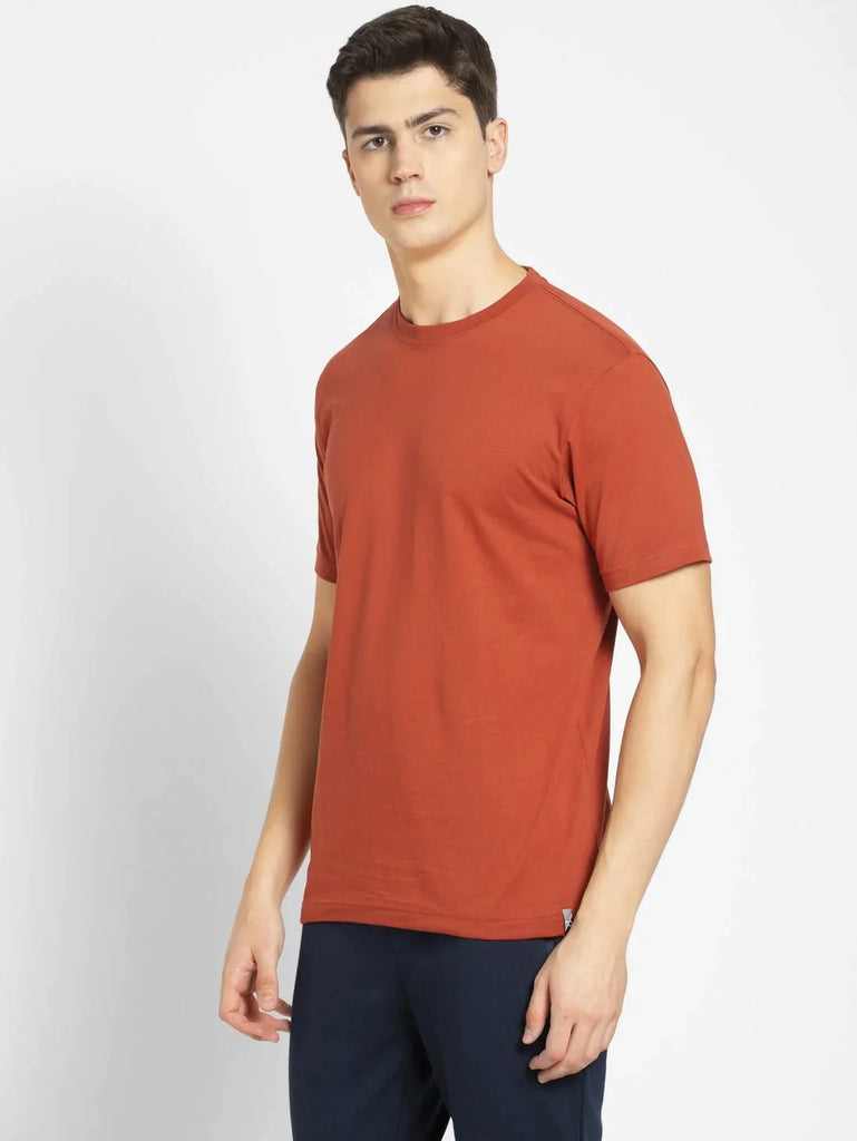 Cinnabar JOCKEY Men's Printed Round Neck Half Sleeve T-Shirt