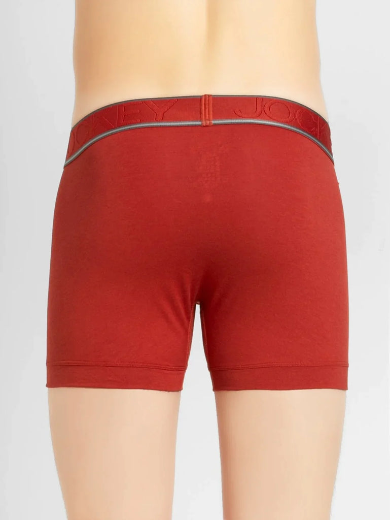 Cinnabar Jockey Elastane Stretch Solid Trunk Underwear For Men