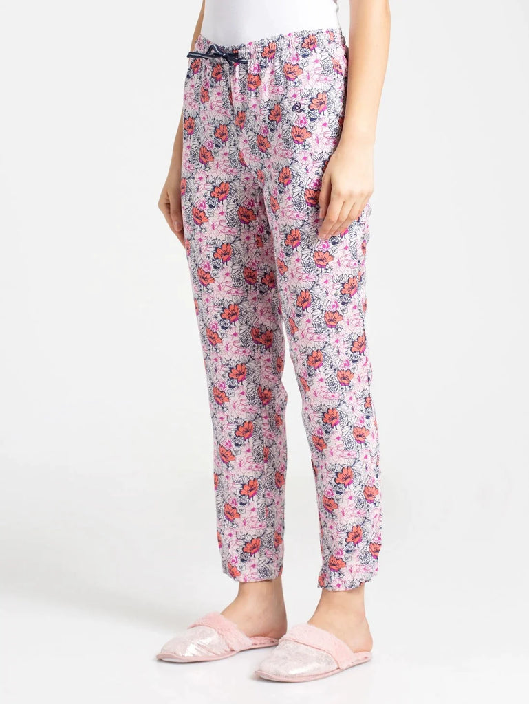 Classic Navy Assorted Prints JOCKEY Women's Relaxed Fit Pyjama.