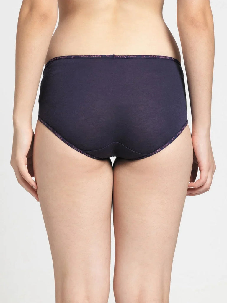 Classic Navy & Black JOCKEY Women's Mid Waist Panty (Pack of 2)