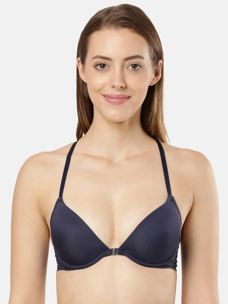 Classic Navy JOCKEY Women's Under-Wired Padded Full Coverage T-Shirt Bra