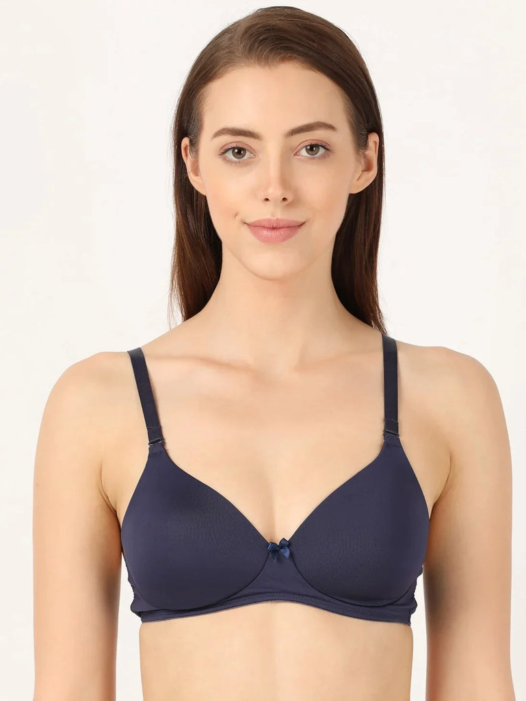 Classic Navy JOCKEY Women's Wirefree Padded Full Coverage Multiway T-Shirt Bra