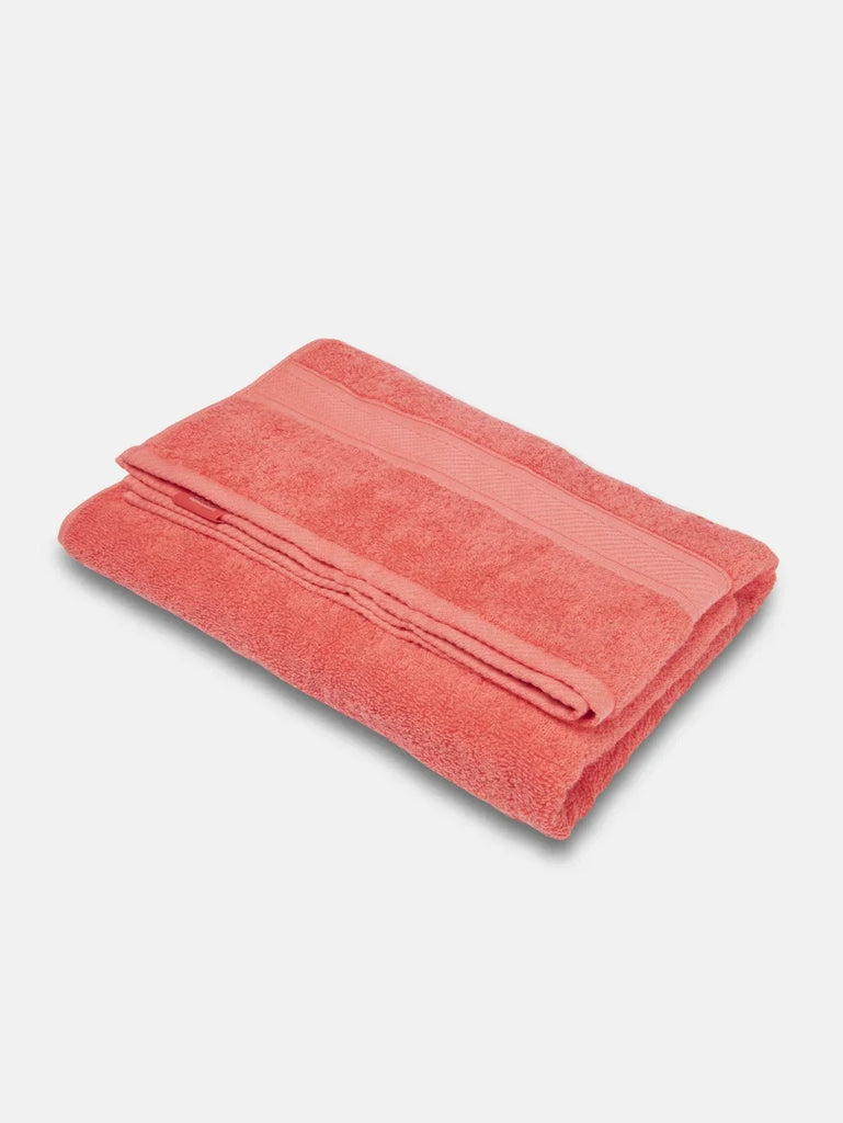 Cotton Terry Ultrasoft and Durable Solid Bath Towel Coral