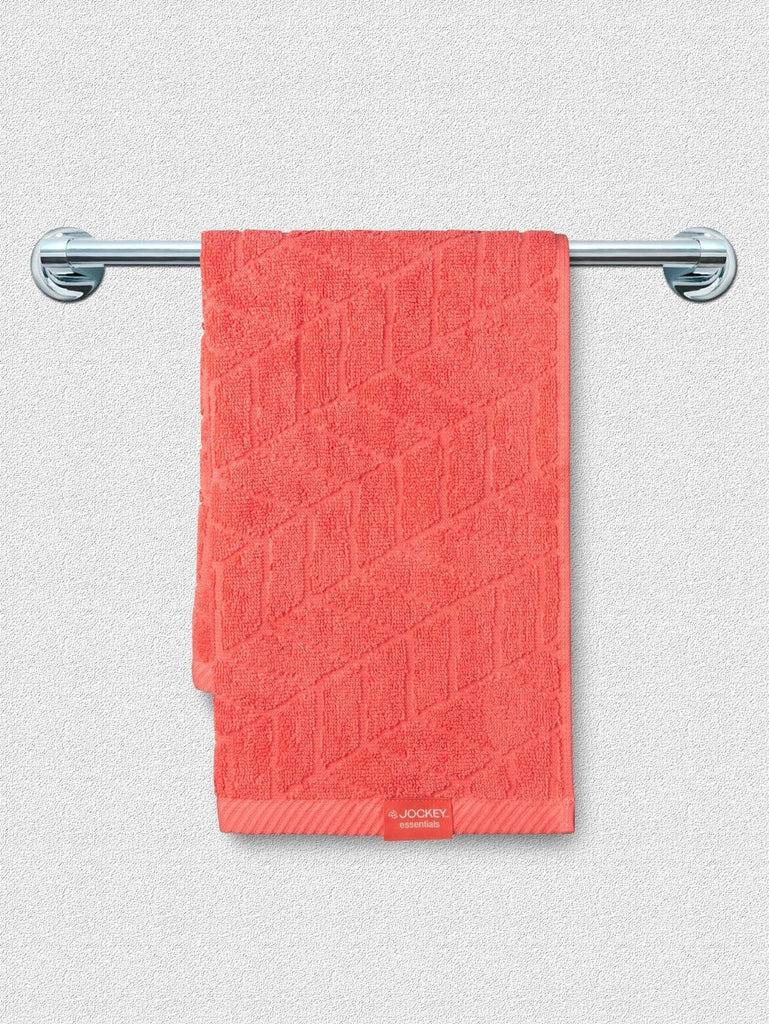 Cotton Terry Ultrasoft and Durable Patterned Hand Towel Coral