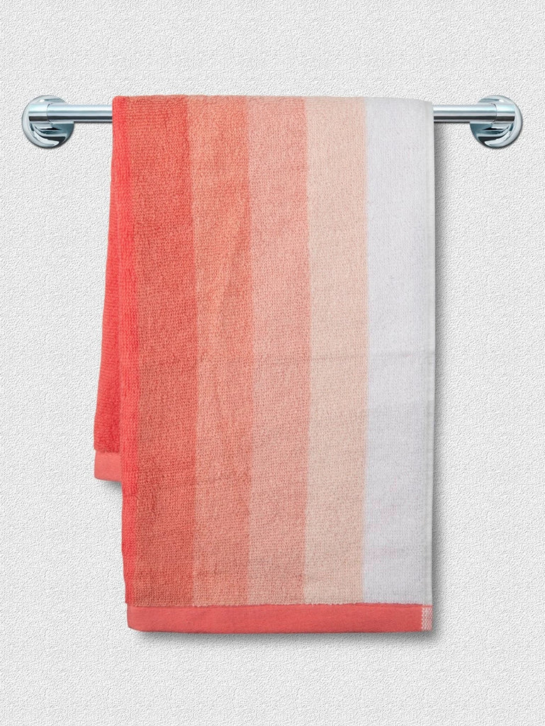 Coral Jockey Cotton Terry Ultrasoft and Durable Striped Hand Towel (Pack of 2)