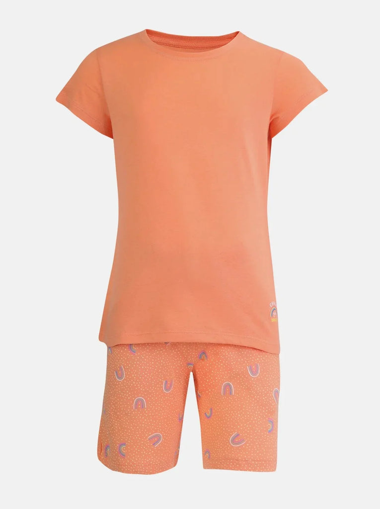 Girls Cotton Shorts Coral Reef Shorts & T-Shirt Set