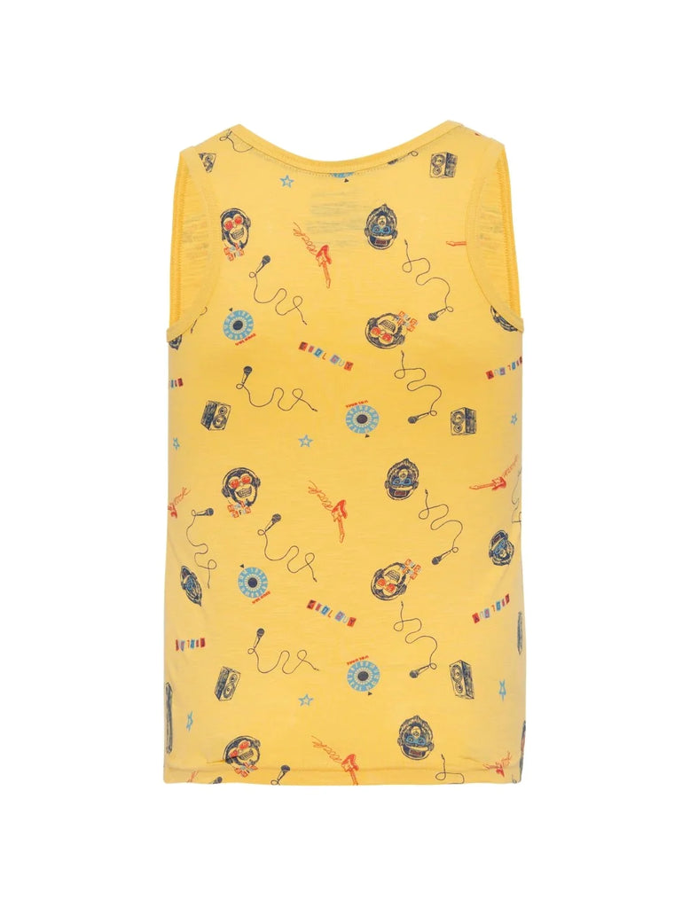 Corn Silk Printed JOCKEY Boy's Super Combed Cotton Printed Tank Top