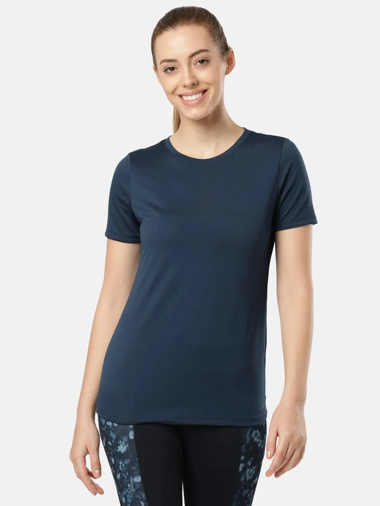 Cosmic Sapphire JOCKEY Women's Round Neck Half Sleeve T-Shirt