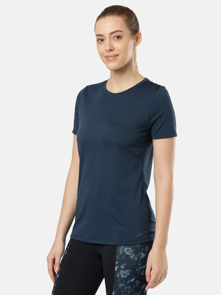 Cosmic Sapphire JOCKEY Women's Round Neck Half Sleeve T-Shirt