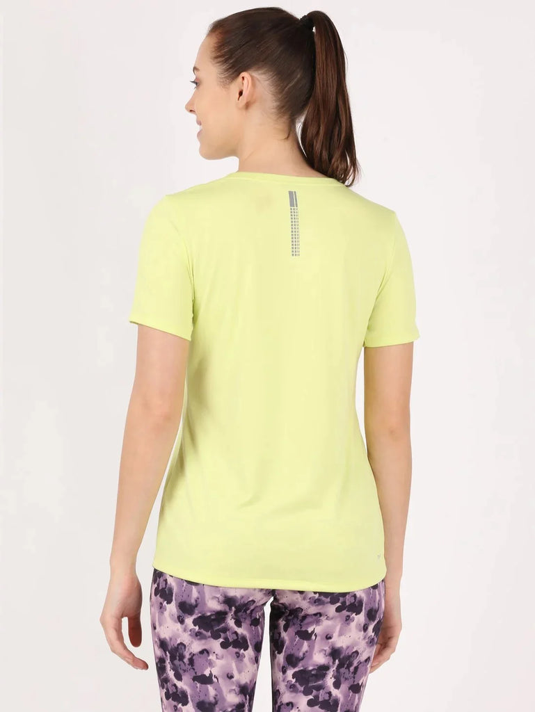 Daiquiri Green JOCKEY Women's Round Neck Half Sleeve T-Shirt