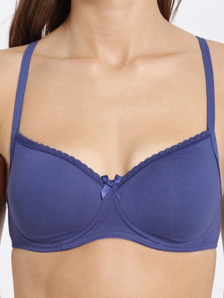 Deep Cobalt JOCKEY Women's Wirefree Padded Medium Coverage  T-Shirt Bra