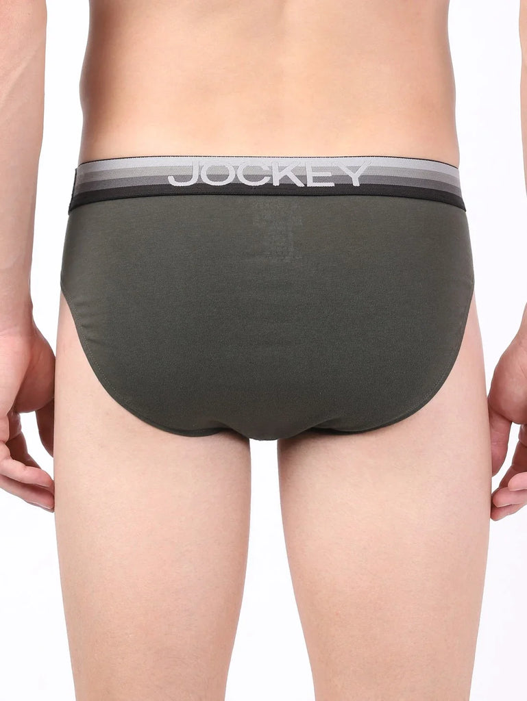 Deep Olive Solid Jockey Brief Underwear Men