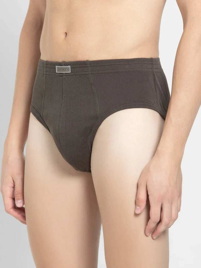 Deep Olive Jockey Solid Brief Underwear Men