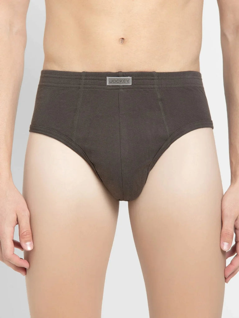 Deep Olive Jockey Solid Brief Underwear Men