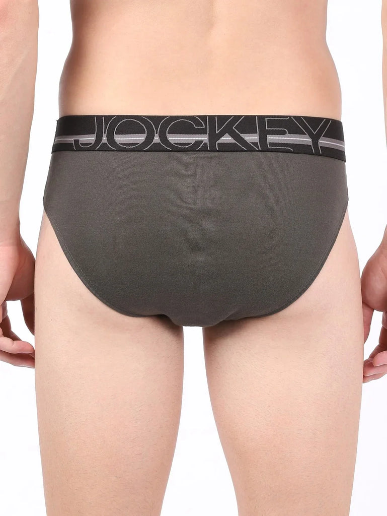 Deep Olive Jockey Solid Brief Underwear Men