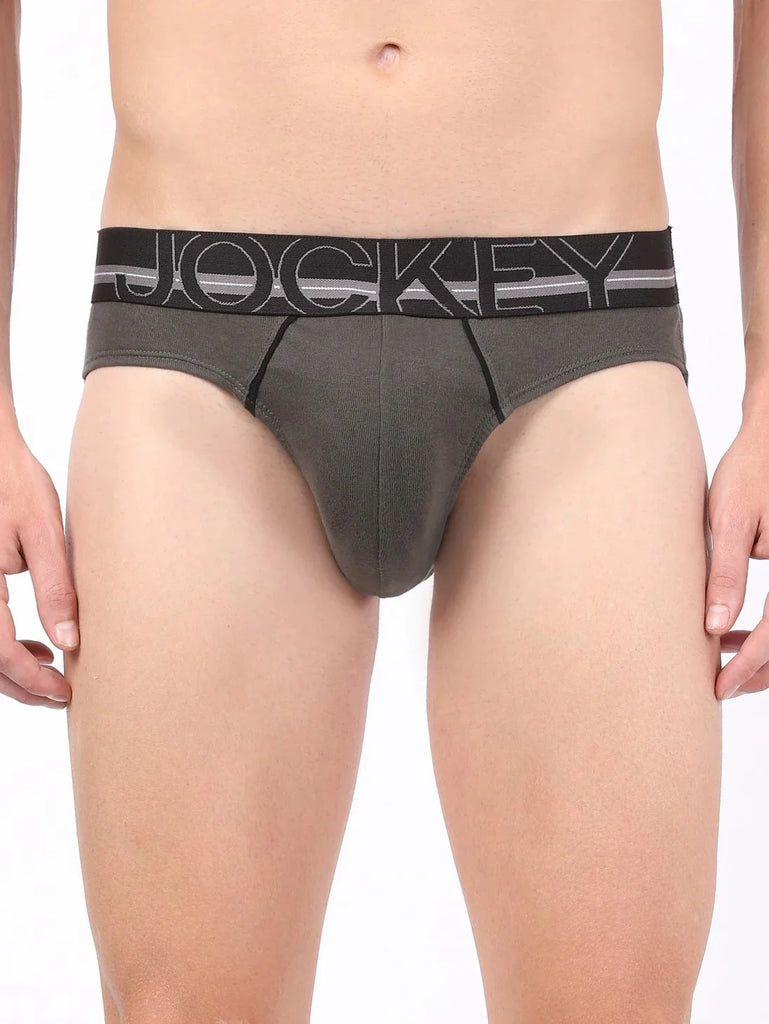 Deep Olive Jockey Solid Brief Underwear Men