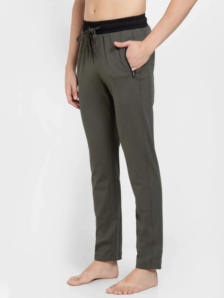 Deep Olive Slim Fit JOCKEY Men's Trackpants