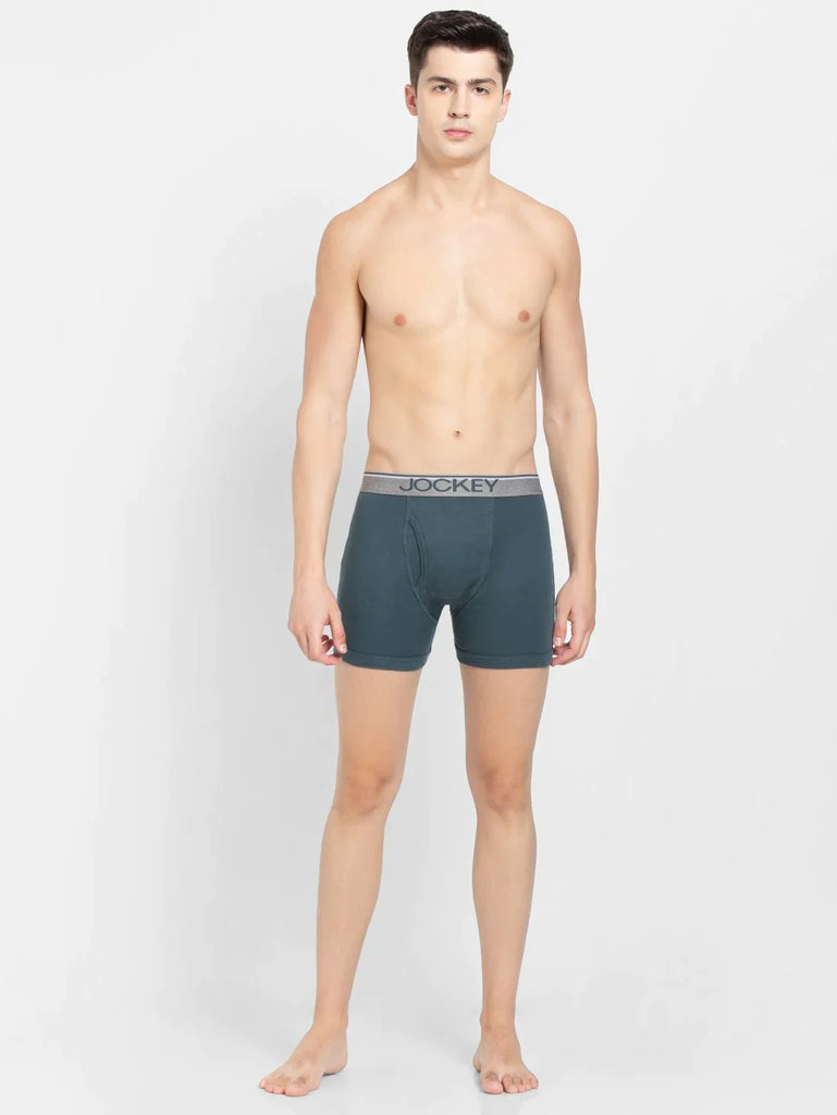 Deep Slate jockey Solid Boxer Brief Underwear Men