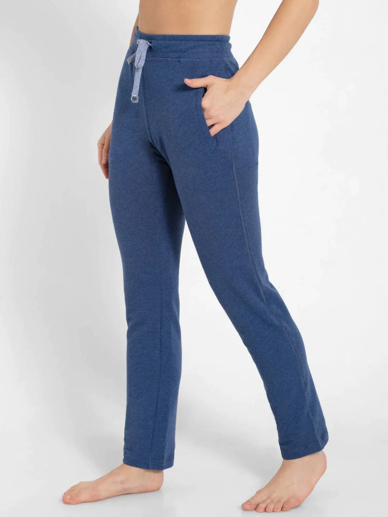 Denim Blue Melange JOCKEY Track Pant for Women