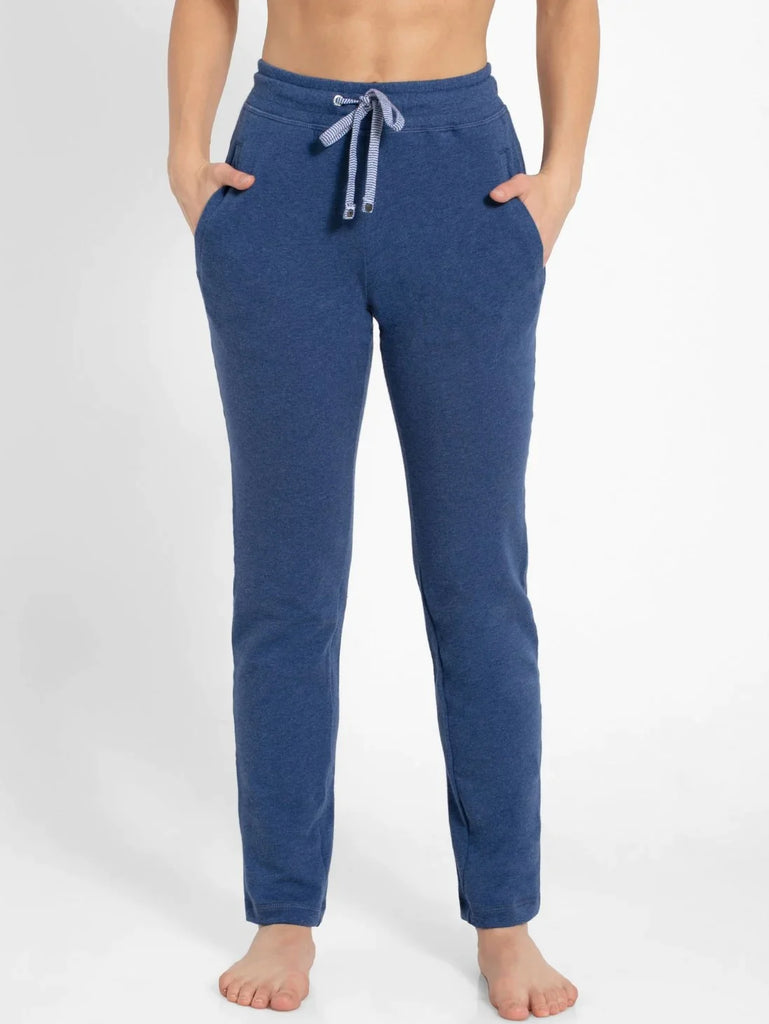 Denim Blue Melange JOCKEY Track Pant for Women