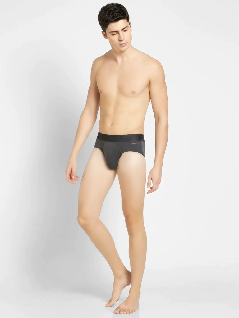 Ebony Jockey Solid Brief for Men