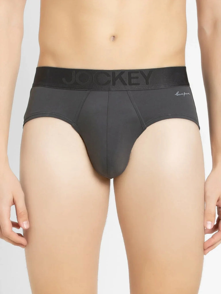 Ebony Jockey Solid Brief for Men