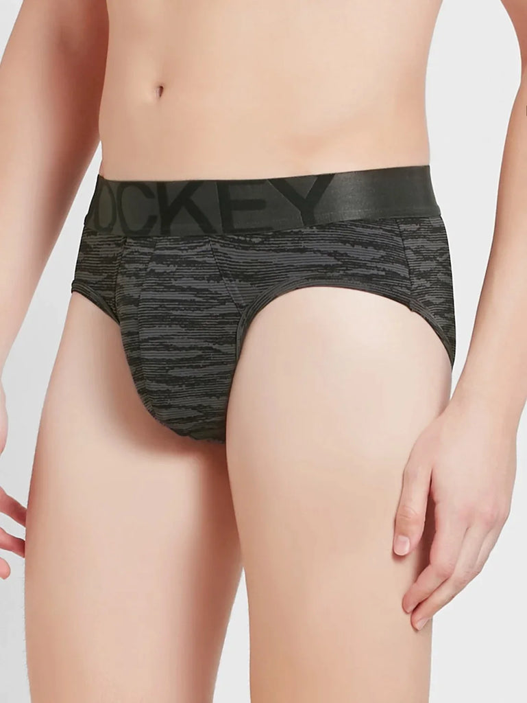 Ebony Grey Prints Jockey Brief For Men