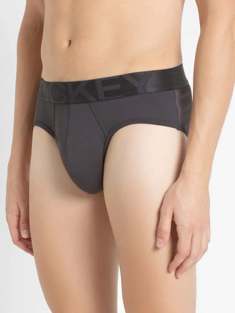 Ebony Jockey Solid Brief For Men