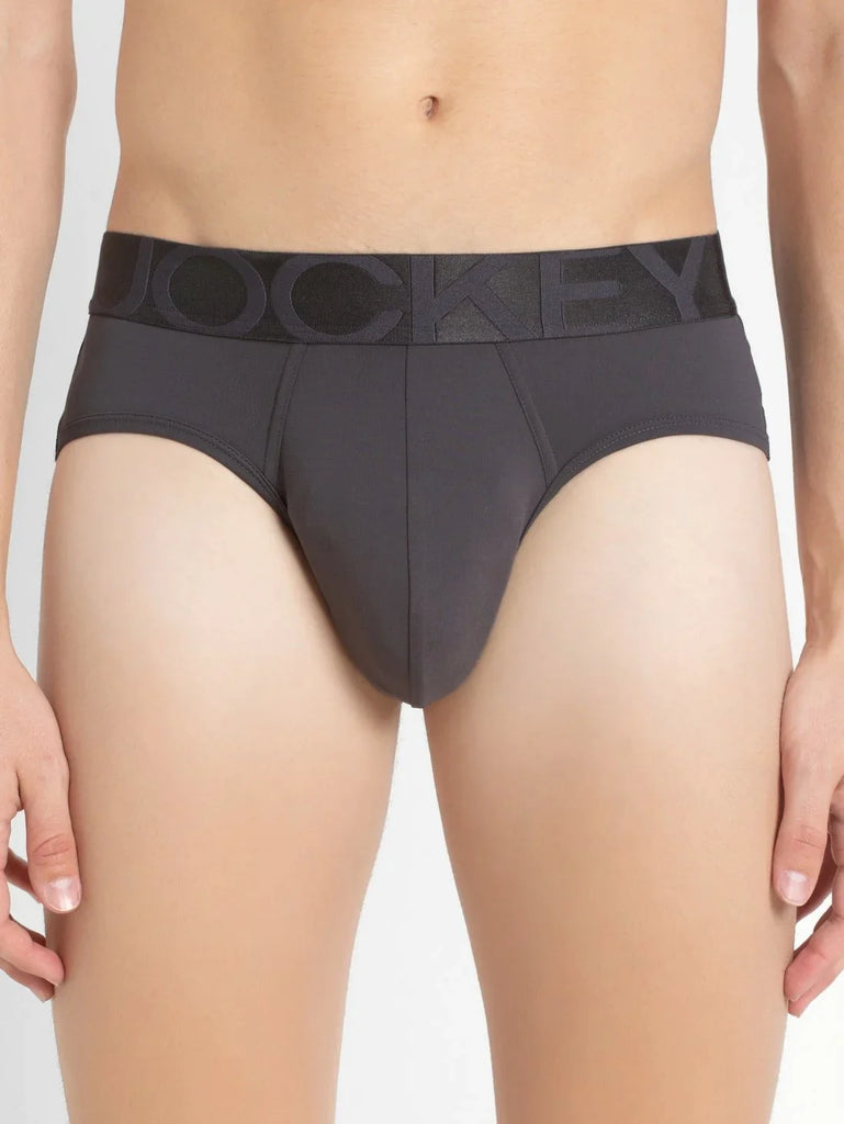 Ebony Jockey Solid Brief For Men