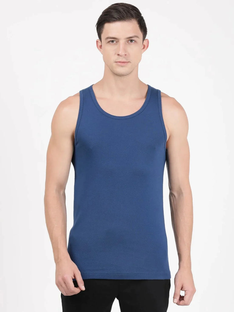 Round Neck Rib Vest Shop JOCKEY Men's Super Combed Cotton Rib Round Neck Sleeveless Vest ...