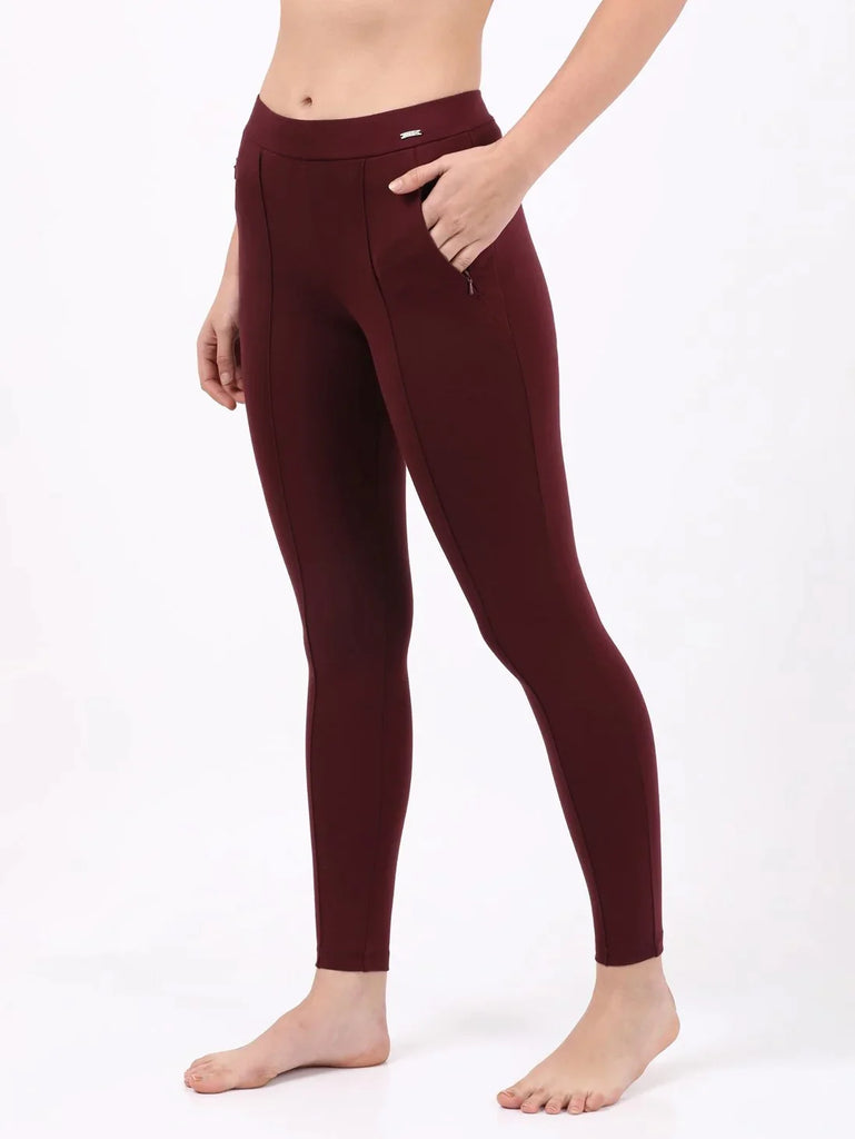 Fig JOCKEY Women's Rayon Nylon Elastane Stretch Treggings.