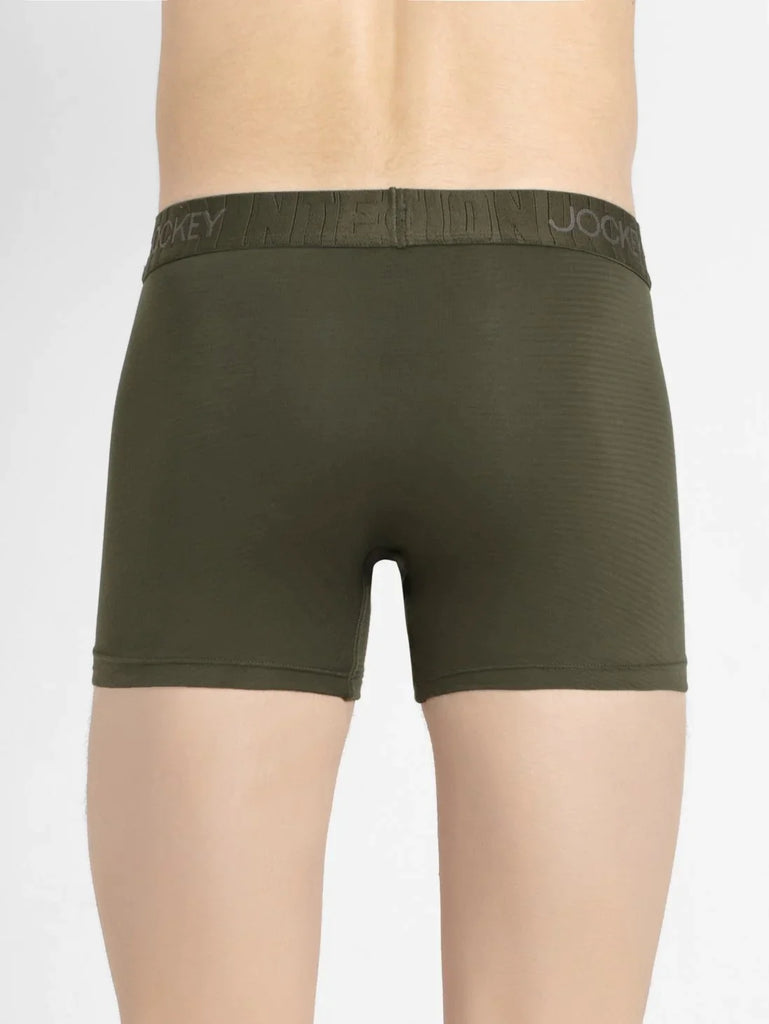 Forest Night Jockey Supima Cotton Elastane Stretch Solid Trunk Underwear For Men