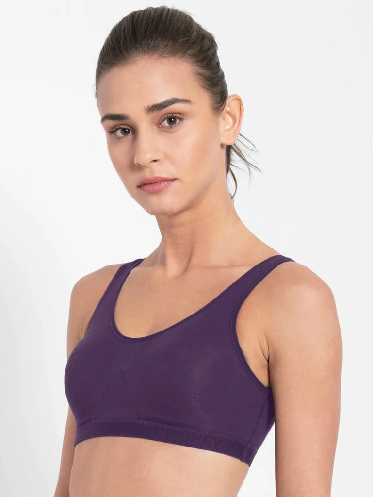 Gloxinia JOCKEY Women's Wirefree Non Padded Slip-On Active Bra.