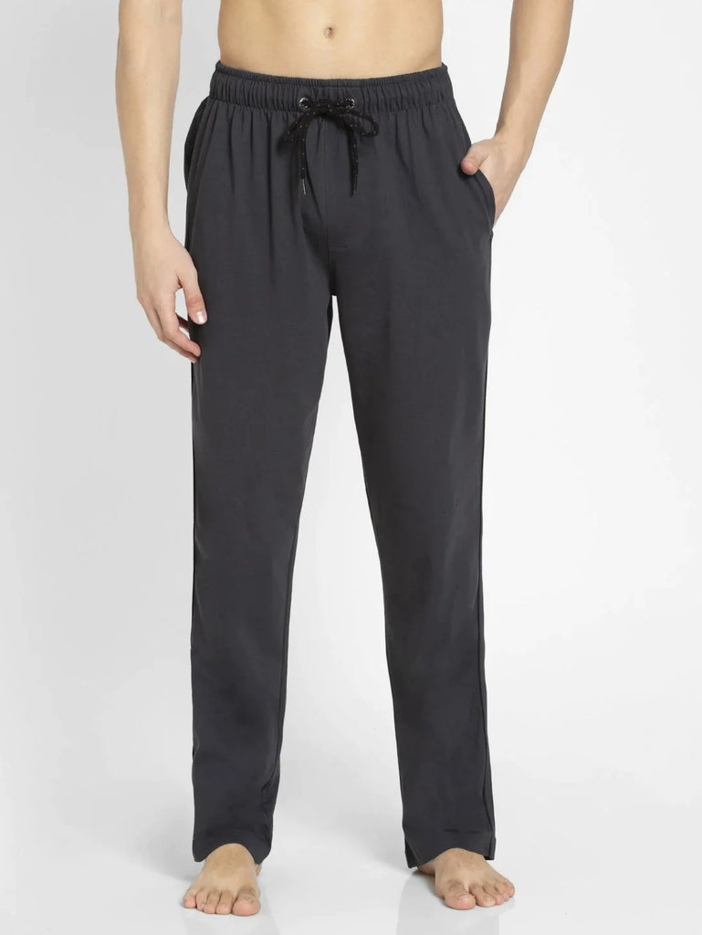 Graphite & Black Regular Fit JOCKEY Men's Trackpants