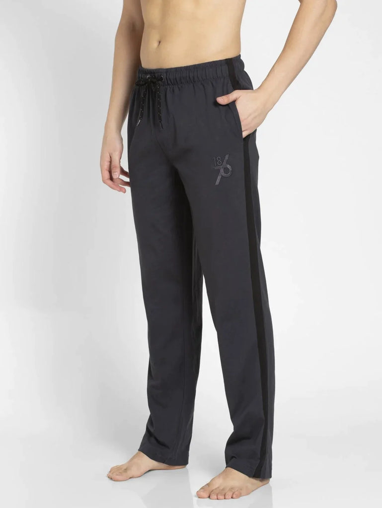 Graphite & Black Straight Fit JOCKEY Men's Trackpants.