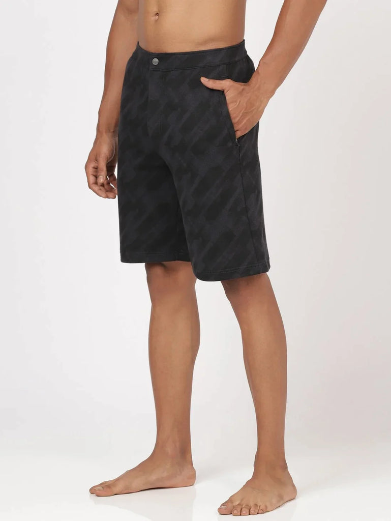 Graphite JOCKEY Men's Straight Fit Printed Shorts