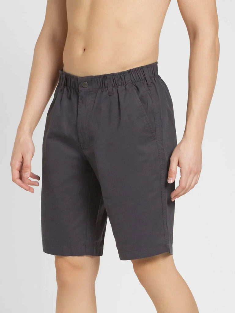 Graphite JOCKEY Men's Straight Fit Solid Shorts