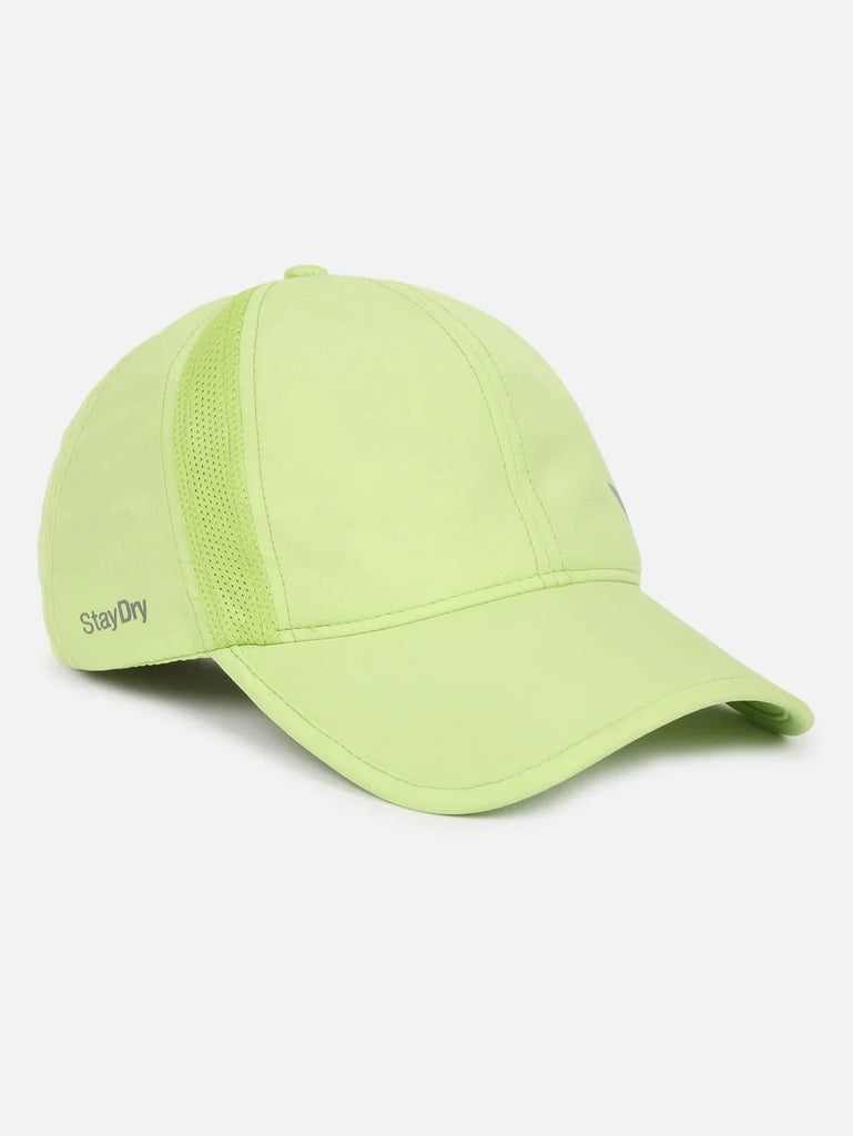 Green Glow Polyester Solid Cap with Adjustable Back Closure