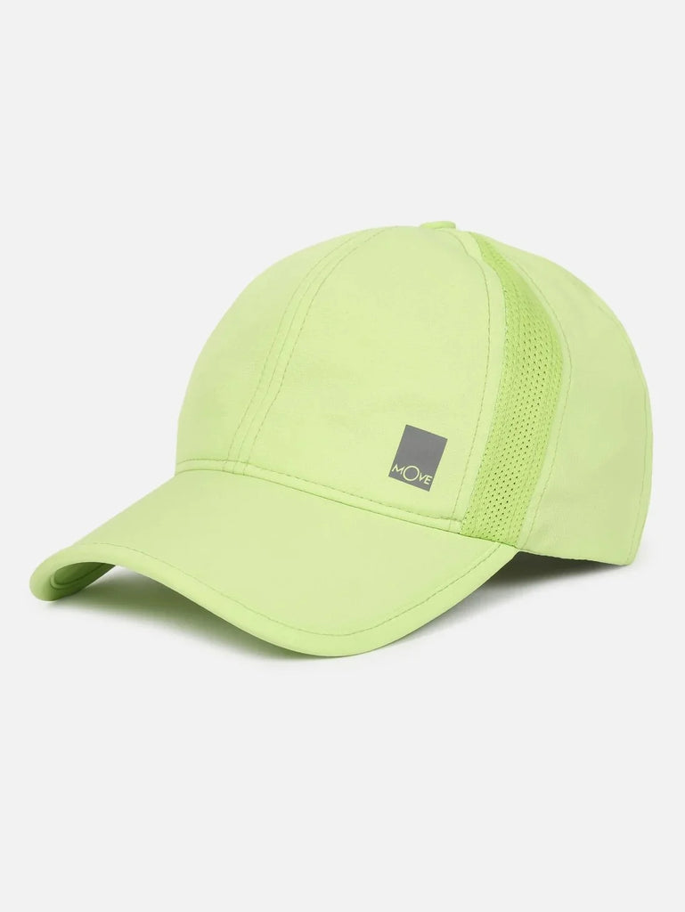 Green Glow Polyester Solid Cap with Adjustable Back Closure