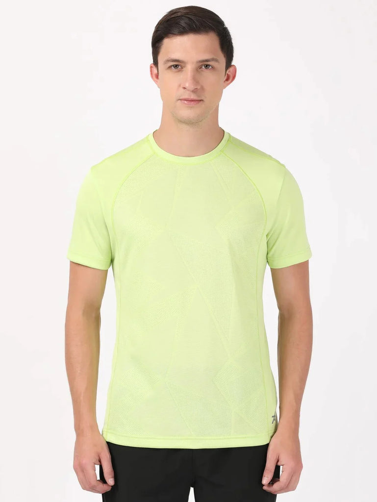 Green Glow JOCKEY Men's Round Neck Half Sleeve T-Shirt