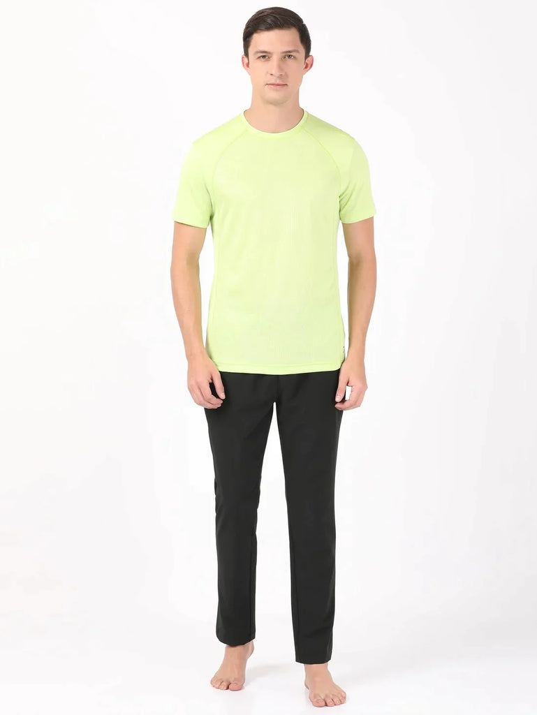 Green Glow JOCKEY Men's Round Neck Half Sleeve T-Shirt