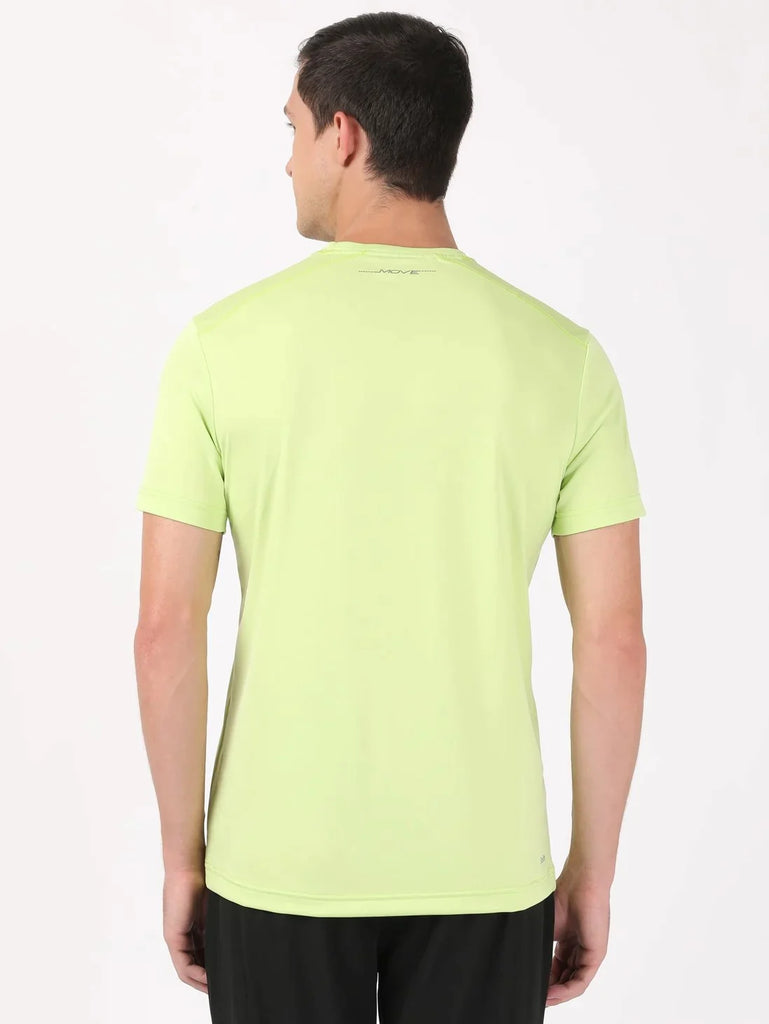 Green Glow JOCKEY Men's Round Neck Half Sleeve T-Shirt