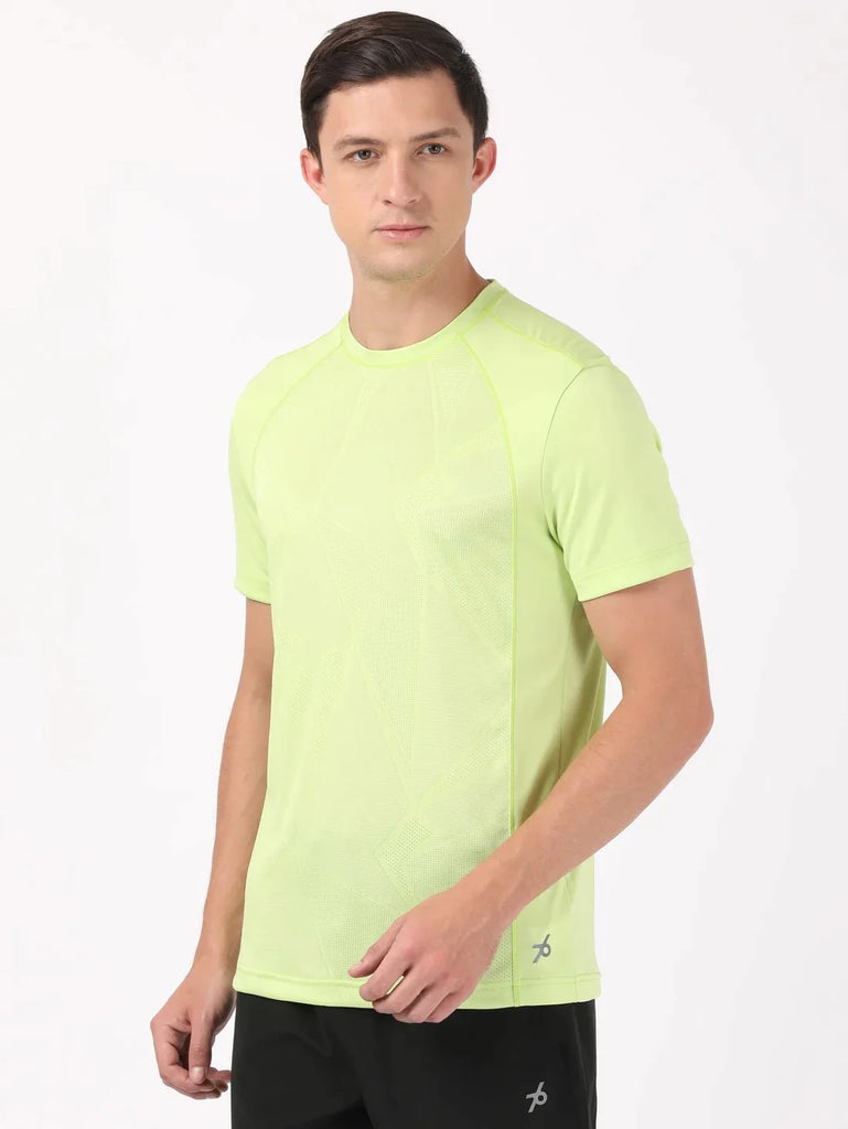 Green Glow JOCKEY Men's Round Neck Half Sleeve T-Shirt