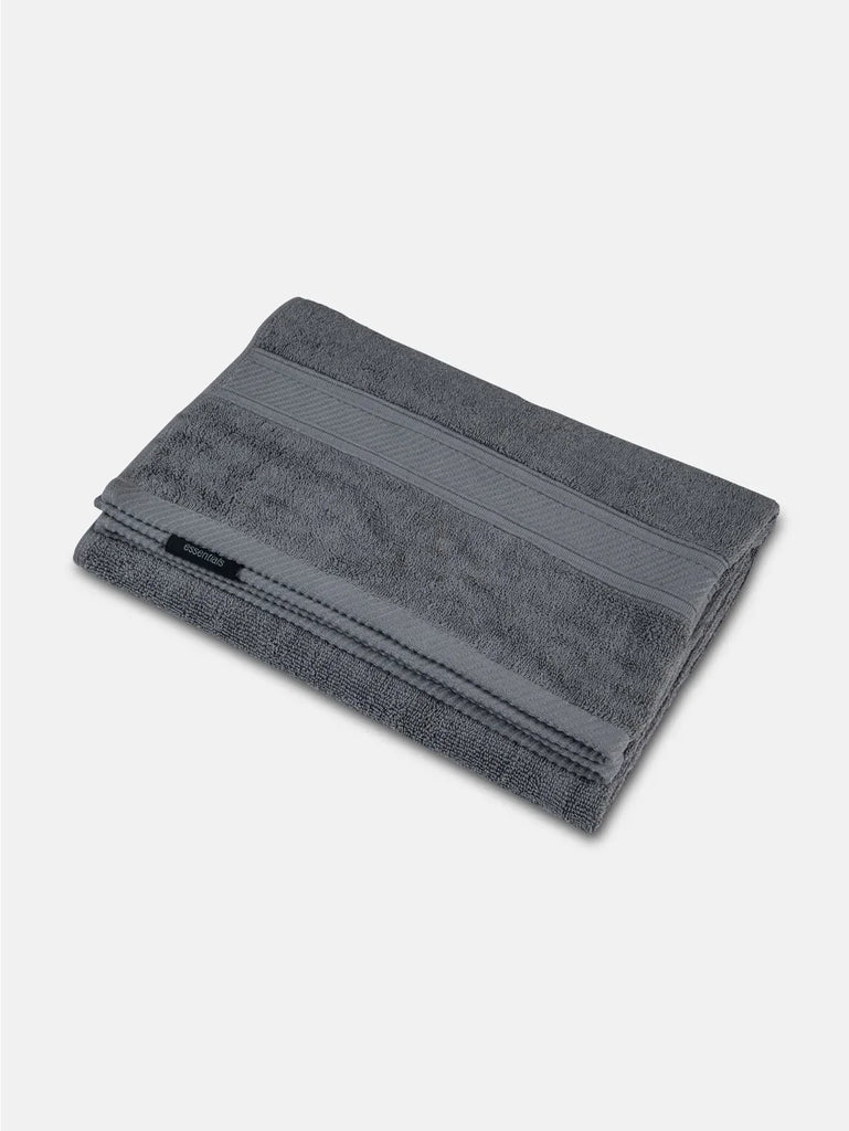 Cotton Terry Ultrasoft and Durable Solid Bath Towel Grey