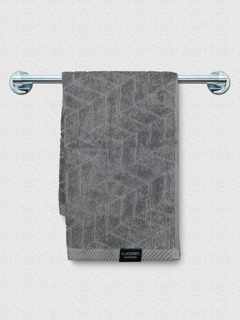 Cotton Terry Ultrasoft and Durable Patterned Hand Towel Grey