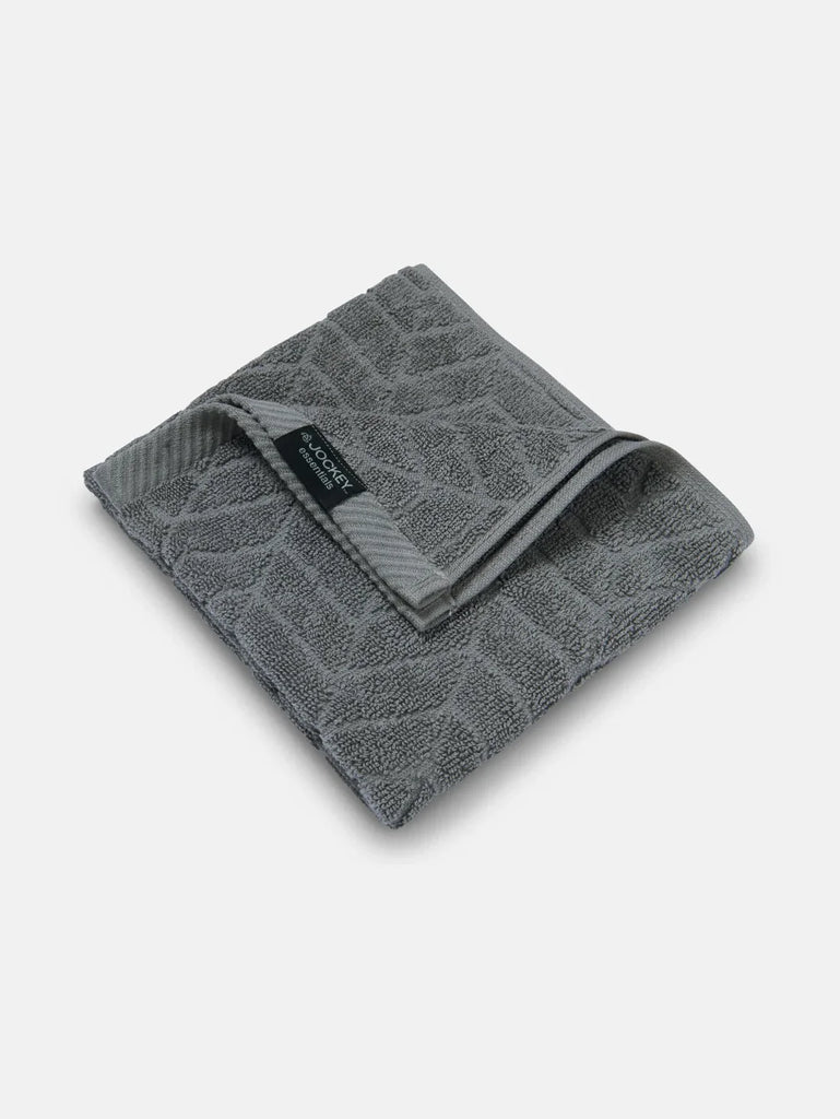 Cotton Terry Ultrasoft and Durable Patterned Hand Towel Grey