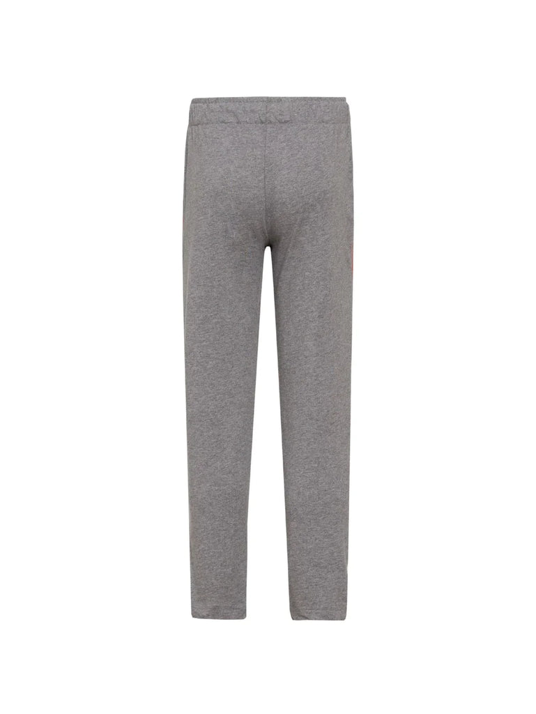 Grey Melange & Orange Rust Jockey Boy's Super Combed Cotton Rich Graphic Printed Trackpants