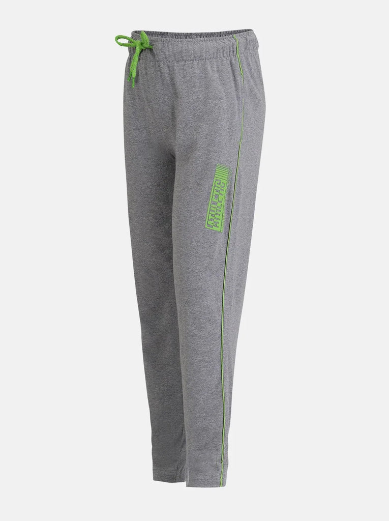 Grey Melange Jockey Boy's Super Combed Cotton Rich Graphic Printed Trackpants