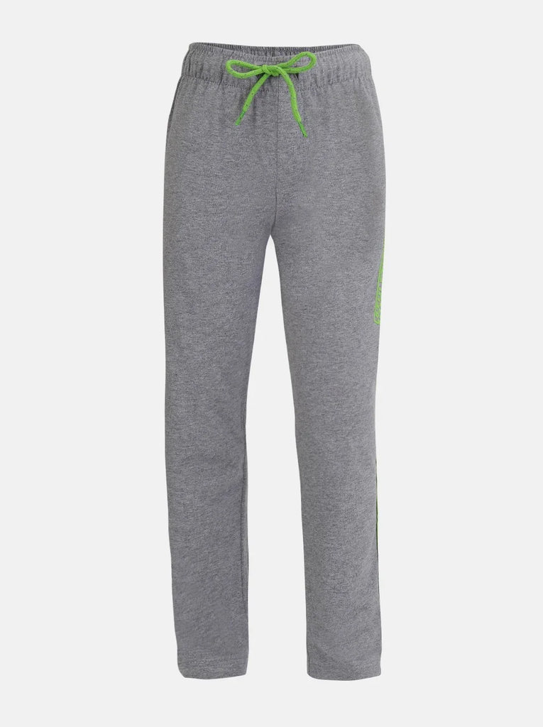 Grey Melange Jockey Boy's Super Combed Cotton Rich Graphic Printed Trackpants